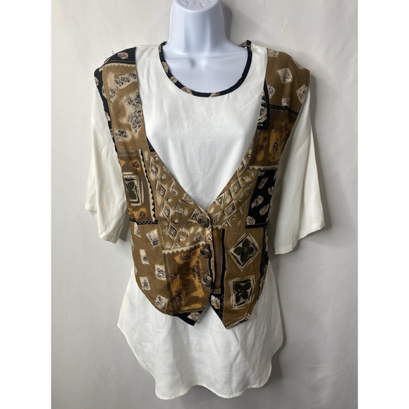 Connections Related Separates Womens 80's Vintage Shirt Size Medium Fly Girl Fun - Picture 2 of 12